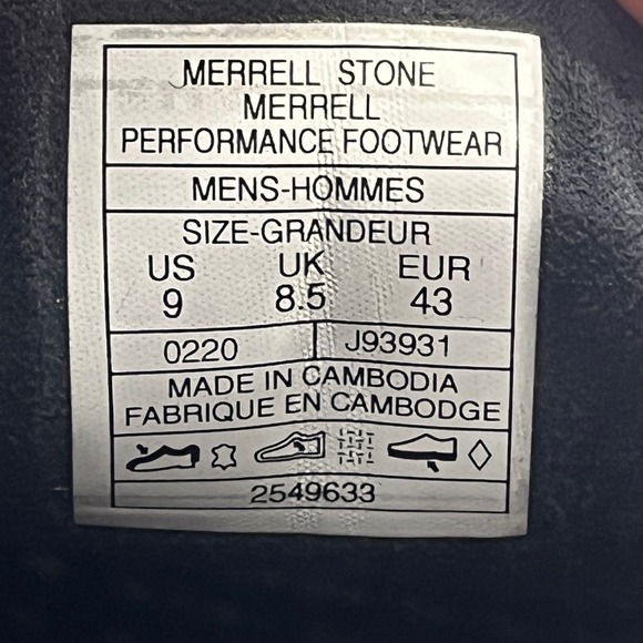 Merrell Downtown Shoe Mens 9 Stone Brown Leather Perforated Casual Light Sneaker - Picture 4 of 12